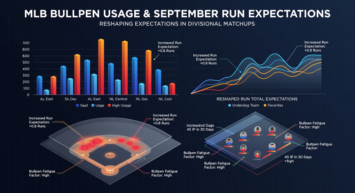 MLB pitchers warming up in a September divisional game with bullpen activity visible