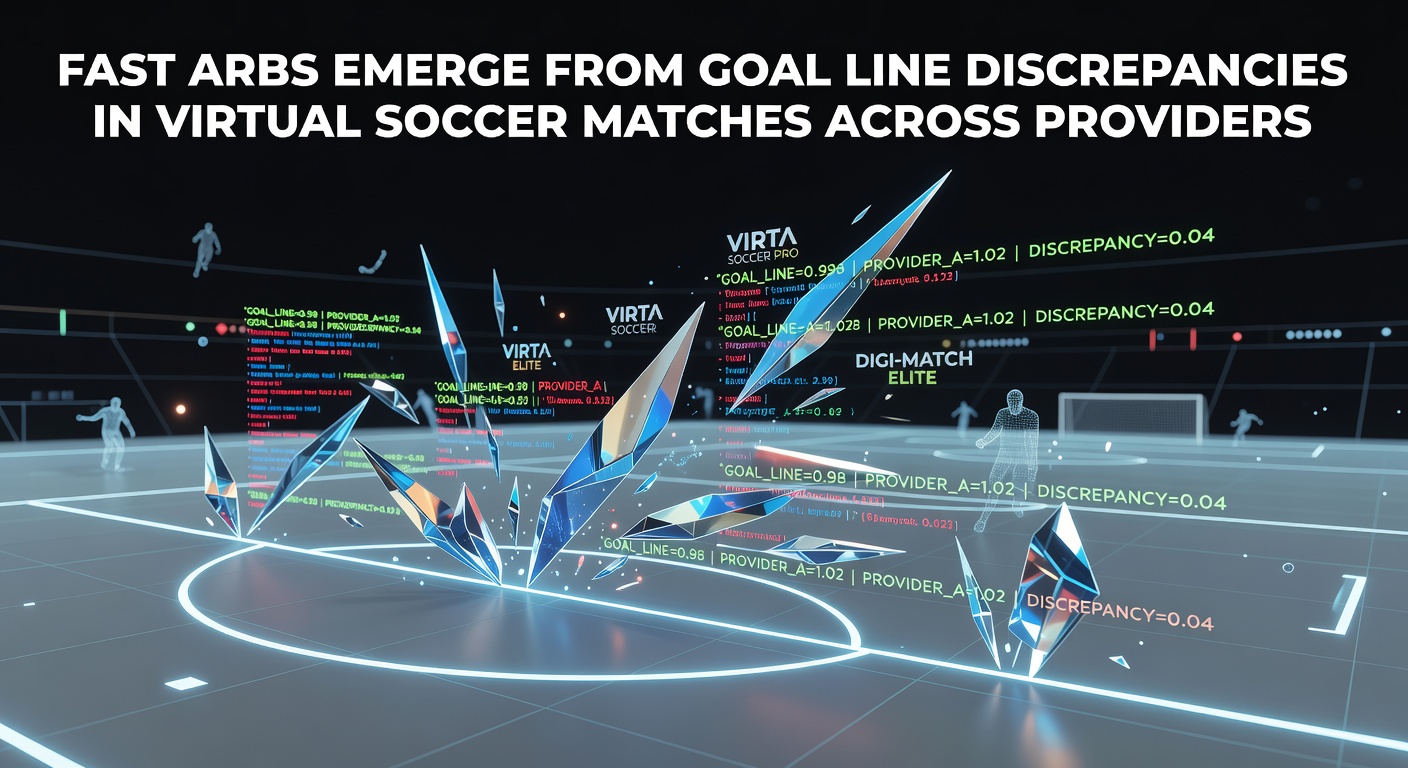 Comparison chart showing goal line odds variations for a virtual soccer match between two major providers, highlighting over 2.5 goals lines differing by 0.10 in pricing