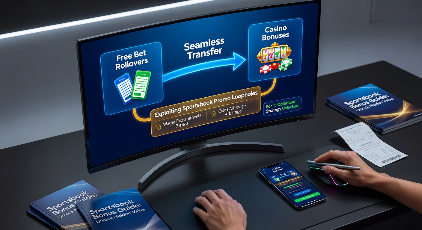 Screenshot-style infographic detailing step-by-step free bet to casino bonus transfer, with rollover meters filling up across sportsbook and casino icons