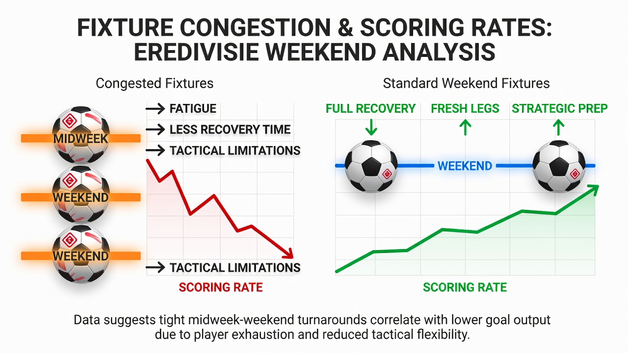 Eredivisie match action showing players fatigued during a congested fixture period