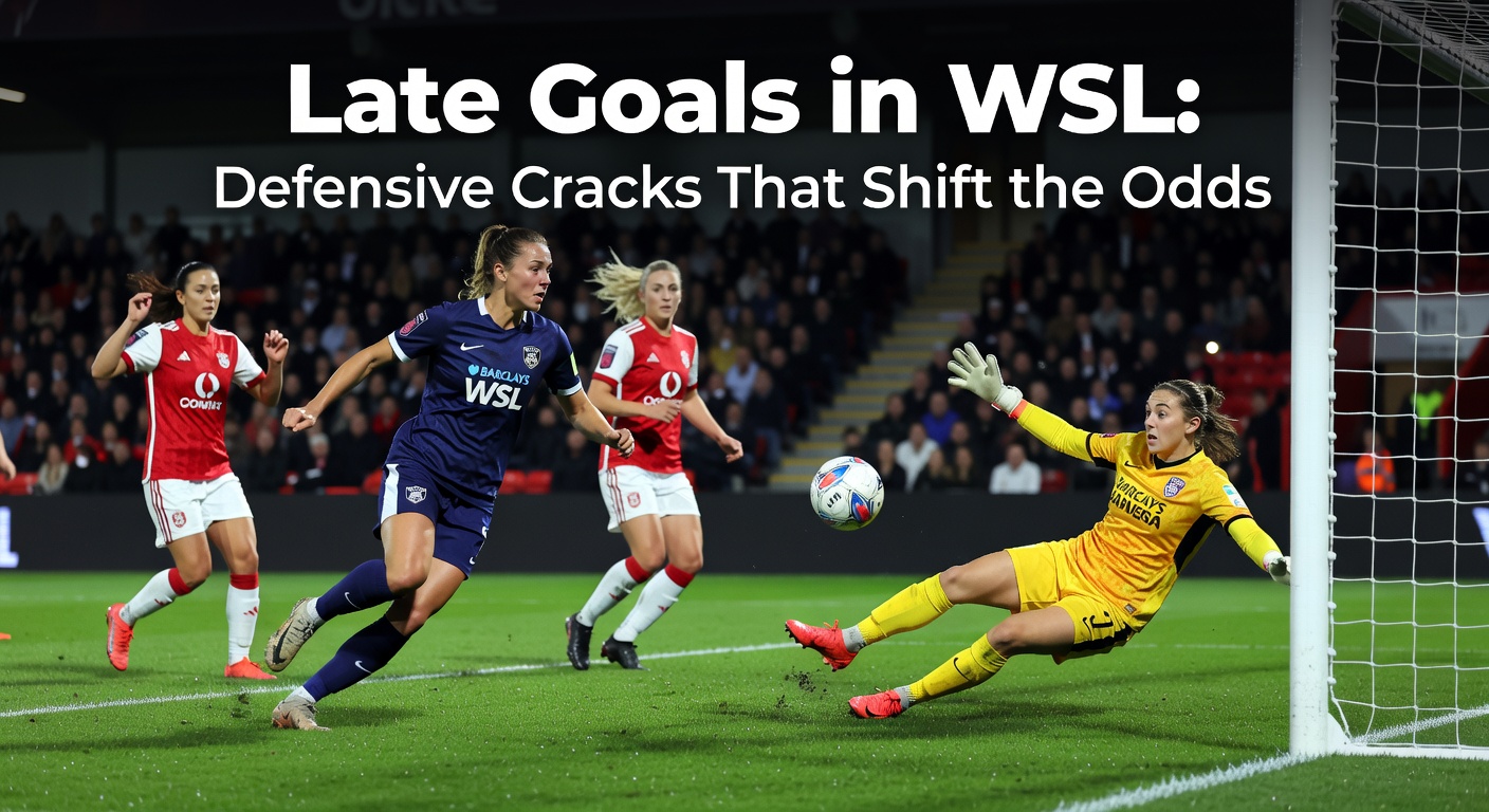 WSL players scrambling in the dying minutes of a tense match, highlighting defensive pressure