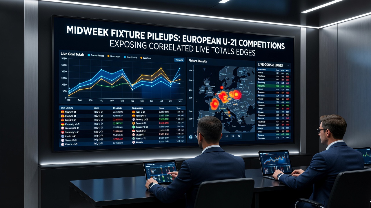 Live betting interface displaying over/under totals markets during overlapping under-21 matches with mismatched start times