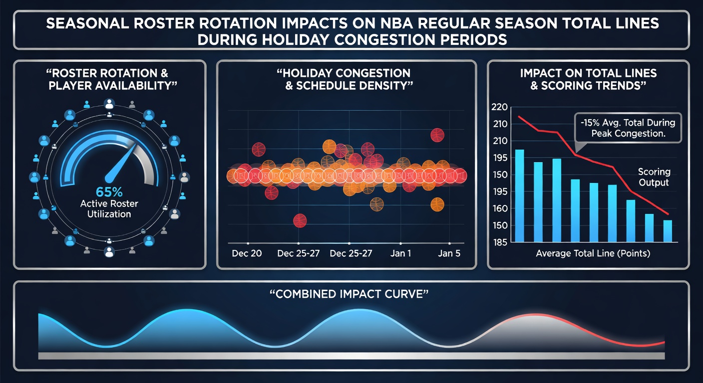 Sportsbook total lines updating during NBA holiday period