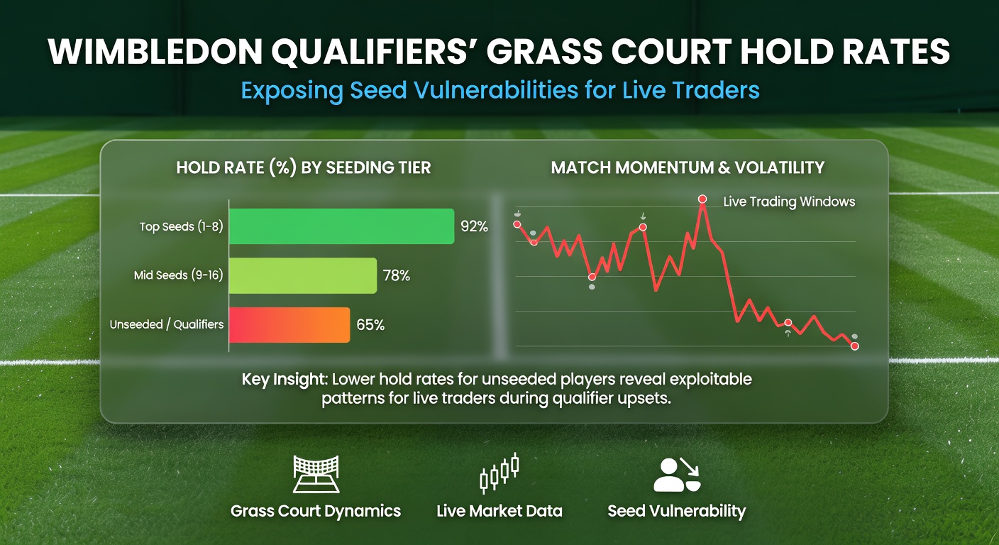 Players competing intensely on Wimbledon's grass courts during qualifiers, highlighting fast-paced serves and returns